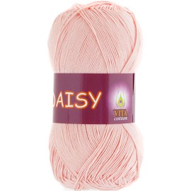 Пряжа Vita-cotton "Daisy" 4419 Чайная роза 100% мерсеризованный хлопок 295 м 50 м